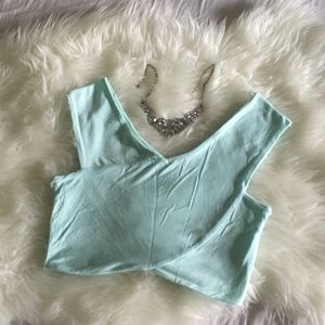 Fitted sleeveless crop top. SO CUTE